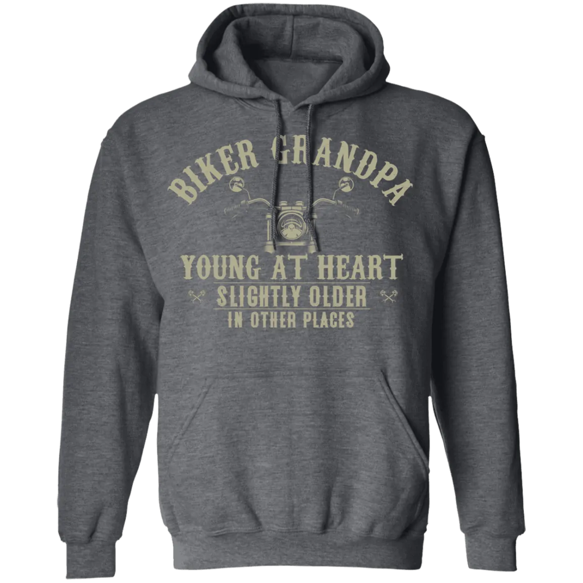 Young At Heart Biker Grandpa Shirt