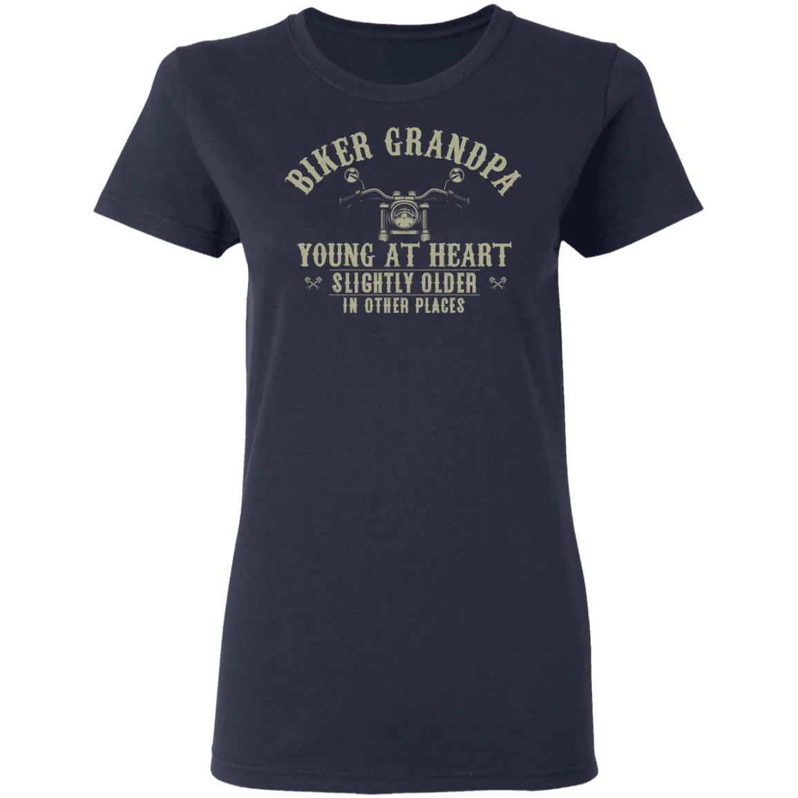 Young At Heart Biker Grandpa Shirt