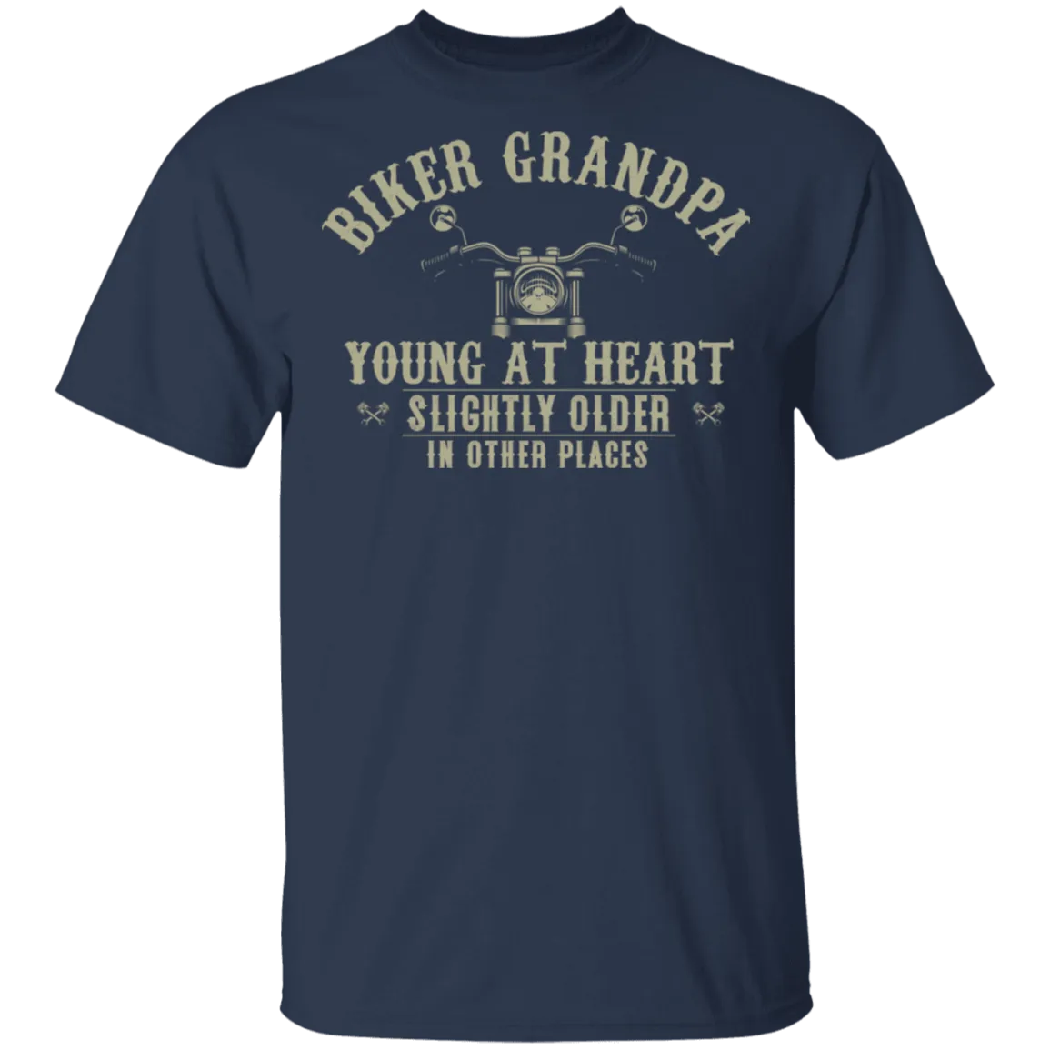 Young At Heart Biker Grandpa Shirt