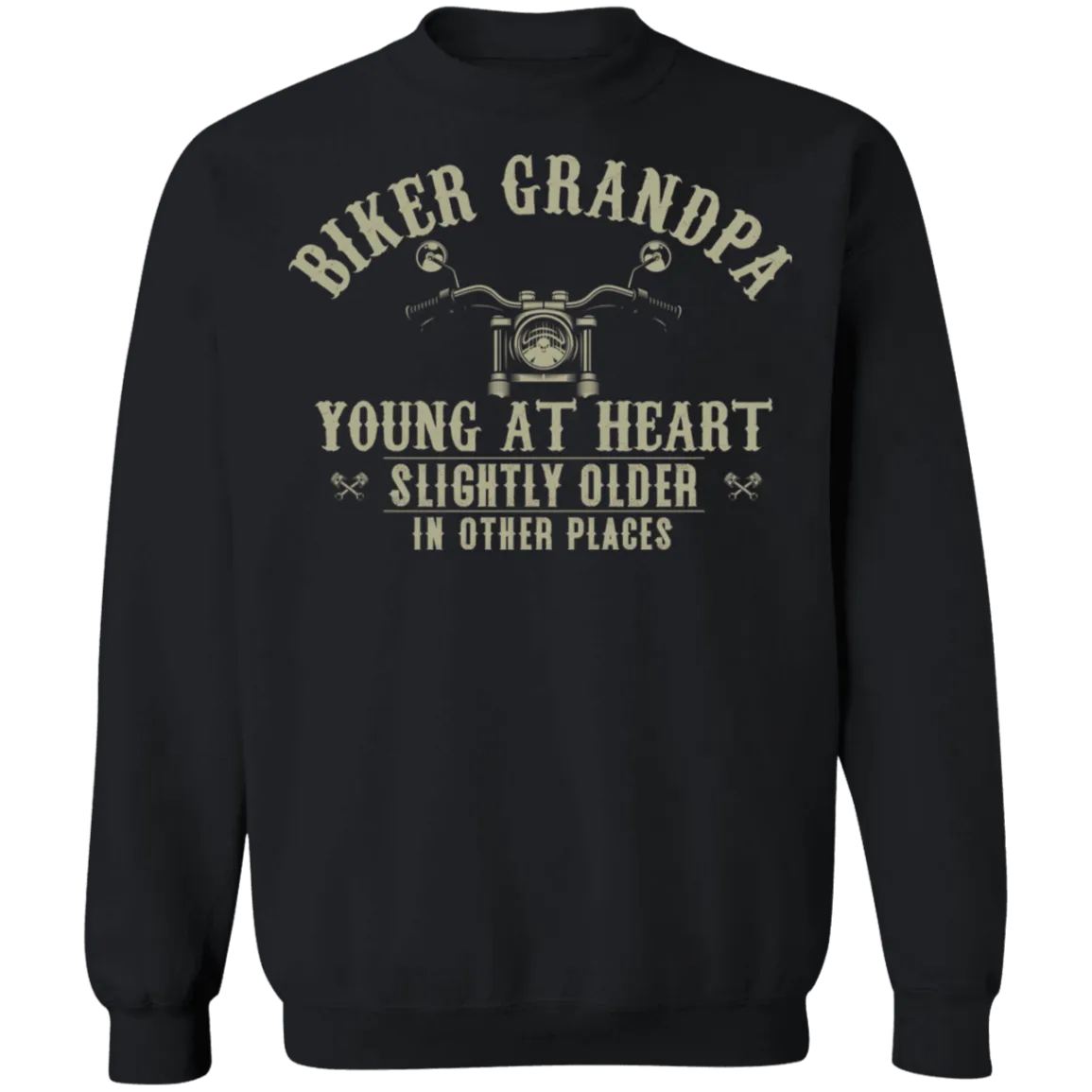 Young At Heart Biker Grandpa Shirt