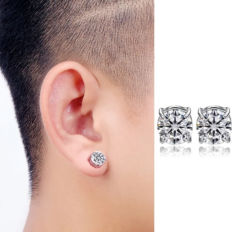 Zircon Magnetic Earring Studs Jewelry